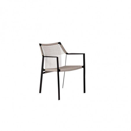 Fauteuil extérieur TRIBU Nodi - Fauteuil de jardin tissage et aluminium