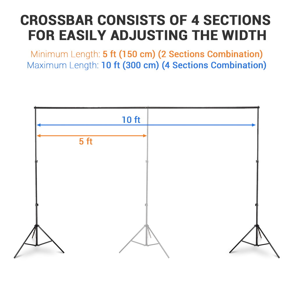 Yescom 10'x7' Adjustable Photography Background Support