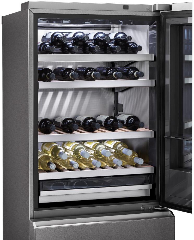 LG Signature URETC1408N 28 Inch Textured Steel Wine Cooler