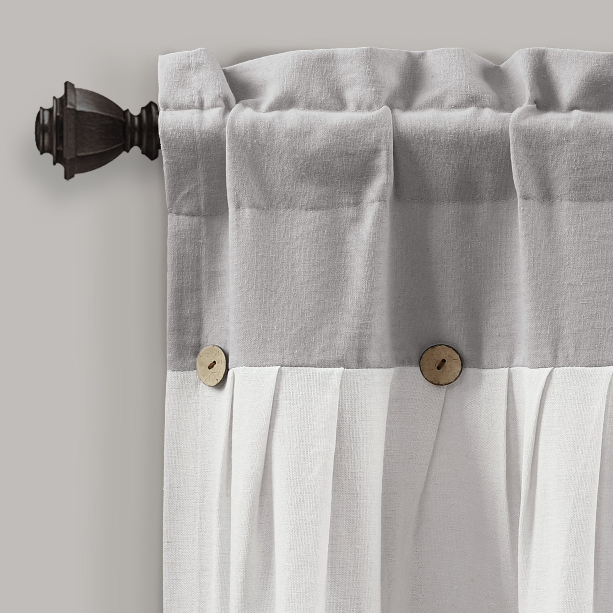 Linen Button Valance