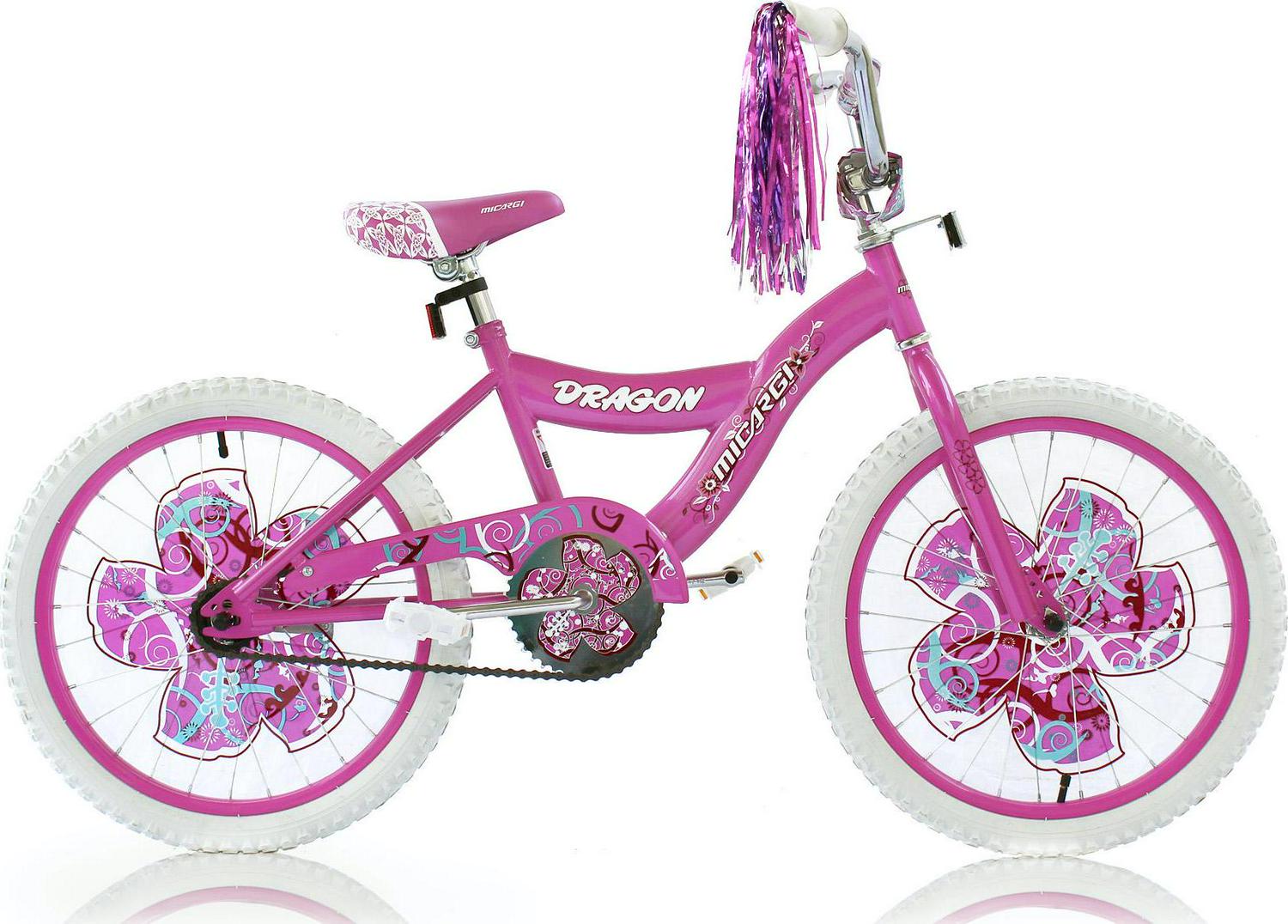 USToyOutlet 20 In BMX SType Frame Kid8217s Bicycle Coaster Brake One Piece Crank with Purple Rims and White Tire Purple  Crowdfused