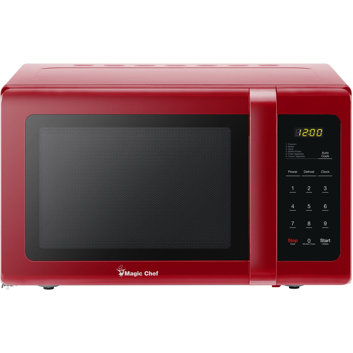 0.9 Cu Ft Countertop 900 Watt Digital Touch - Red