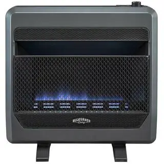 BLUEGRASS LIVING 30000 BTU Natural Gas Vent Free Blue Flame Gas Space Heater With Blower and Base Feet 200091