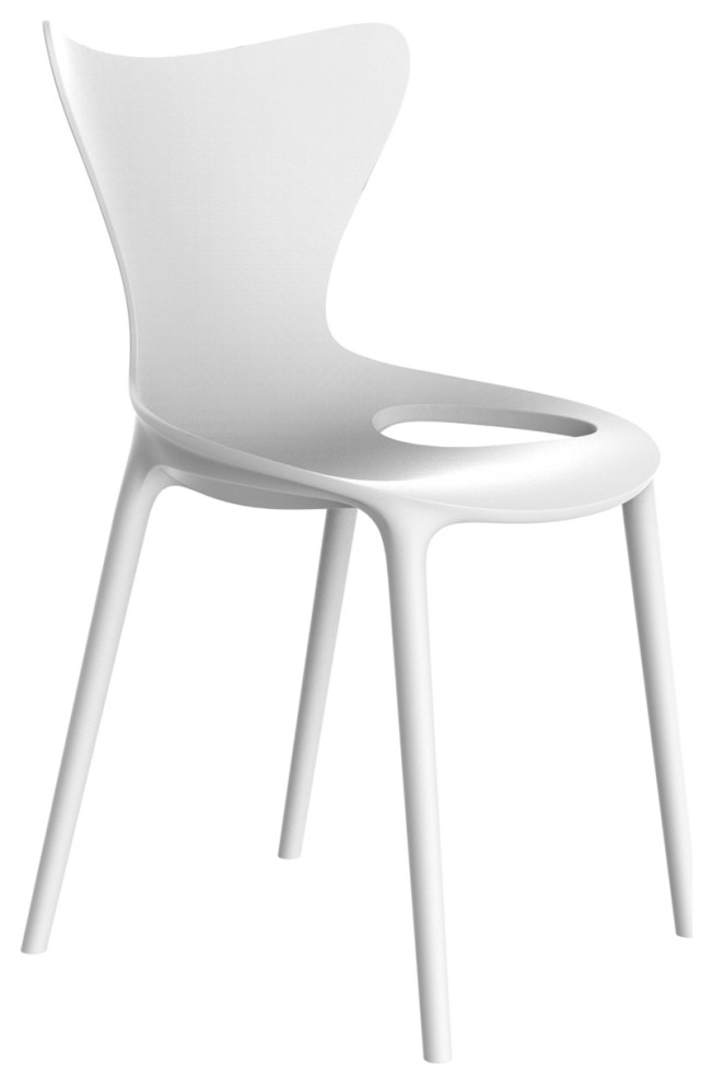 Love Chair Set of 4 Basic/Injection   Midcentury   Outdoor Dining Chairs   by Vondom  Houzz