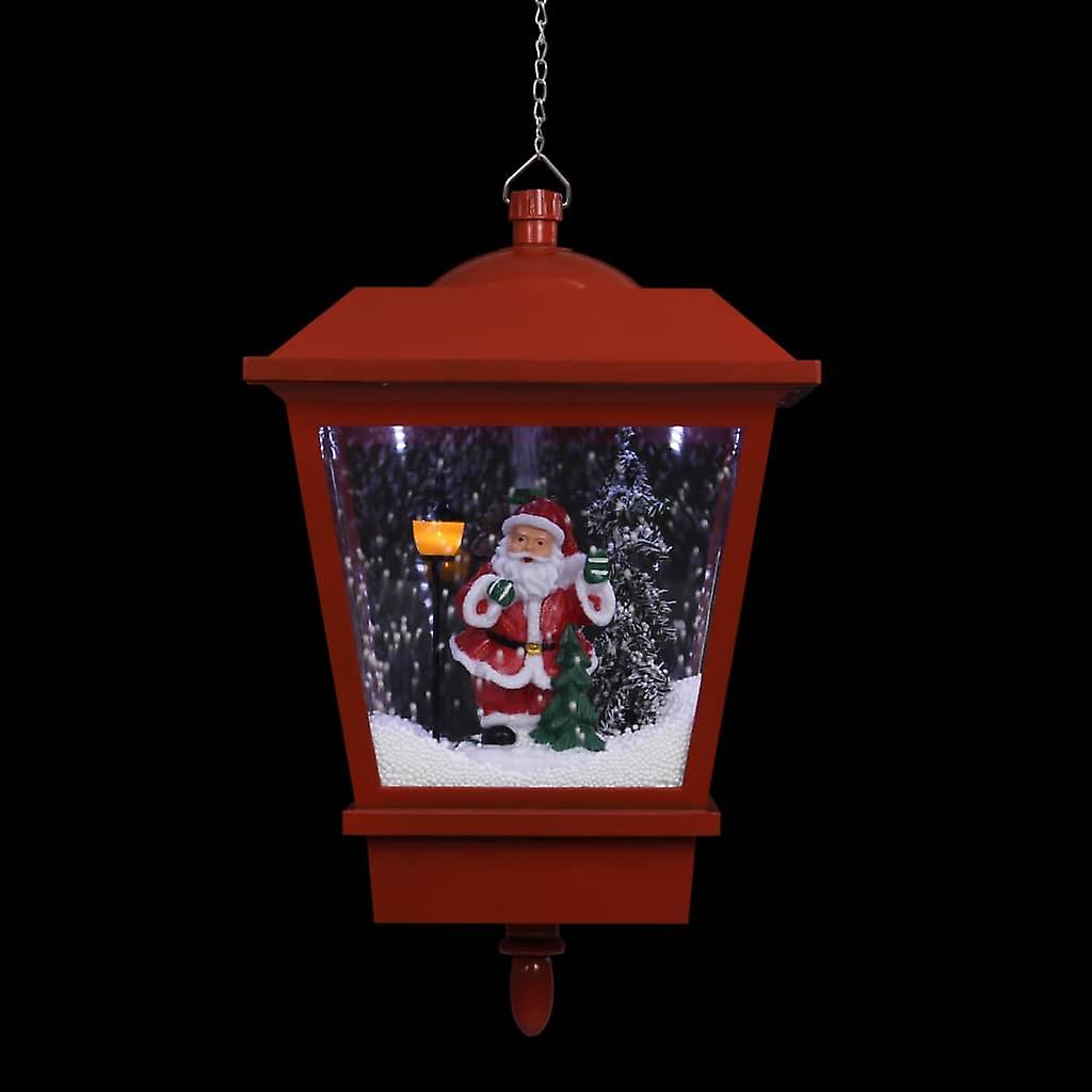 Vidaxl Christmas Hanging Lamp With Led Light And Santa Red 10.6