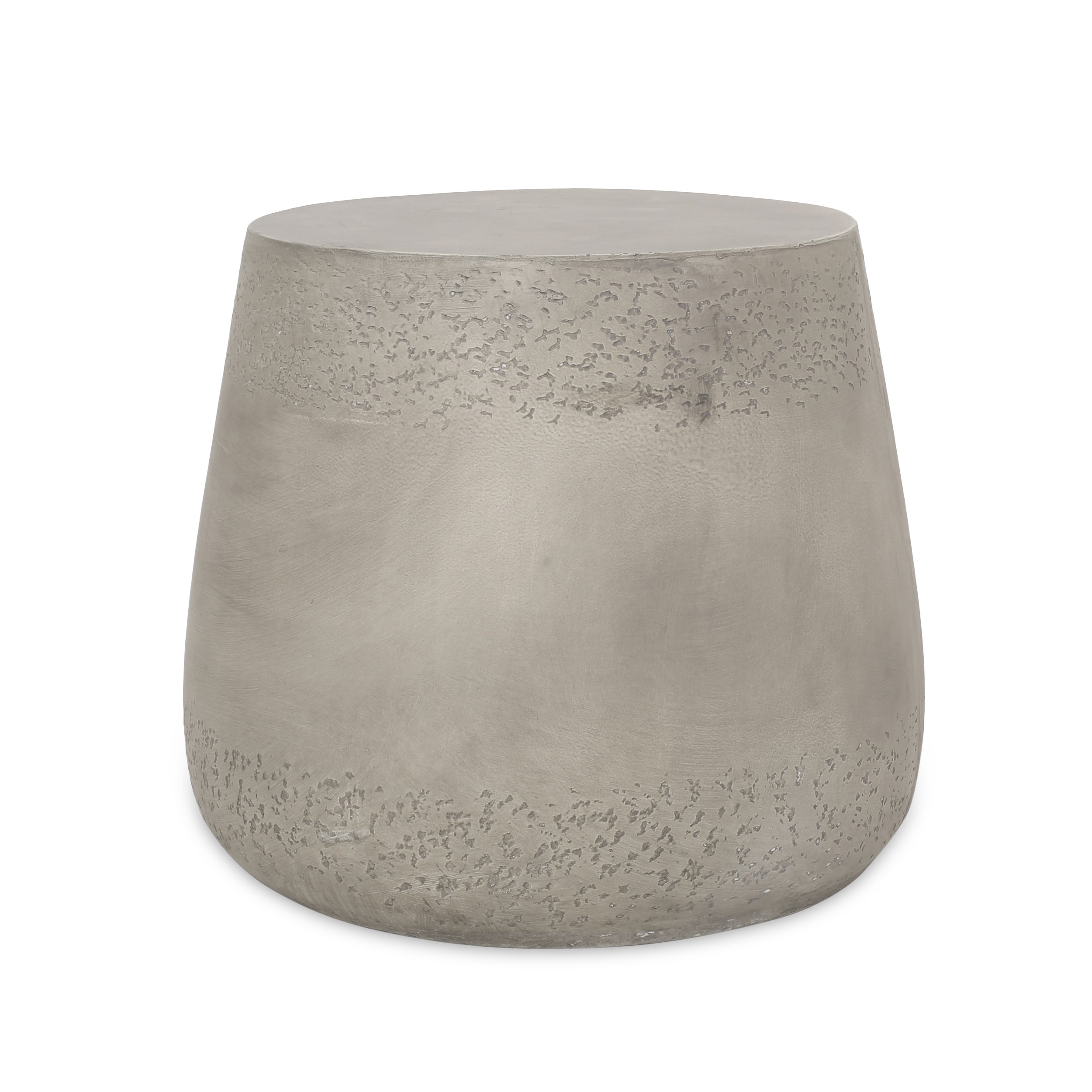 Emelie Outdoor Contemporary Lightweight Concrete Accent Side Table