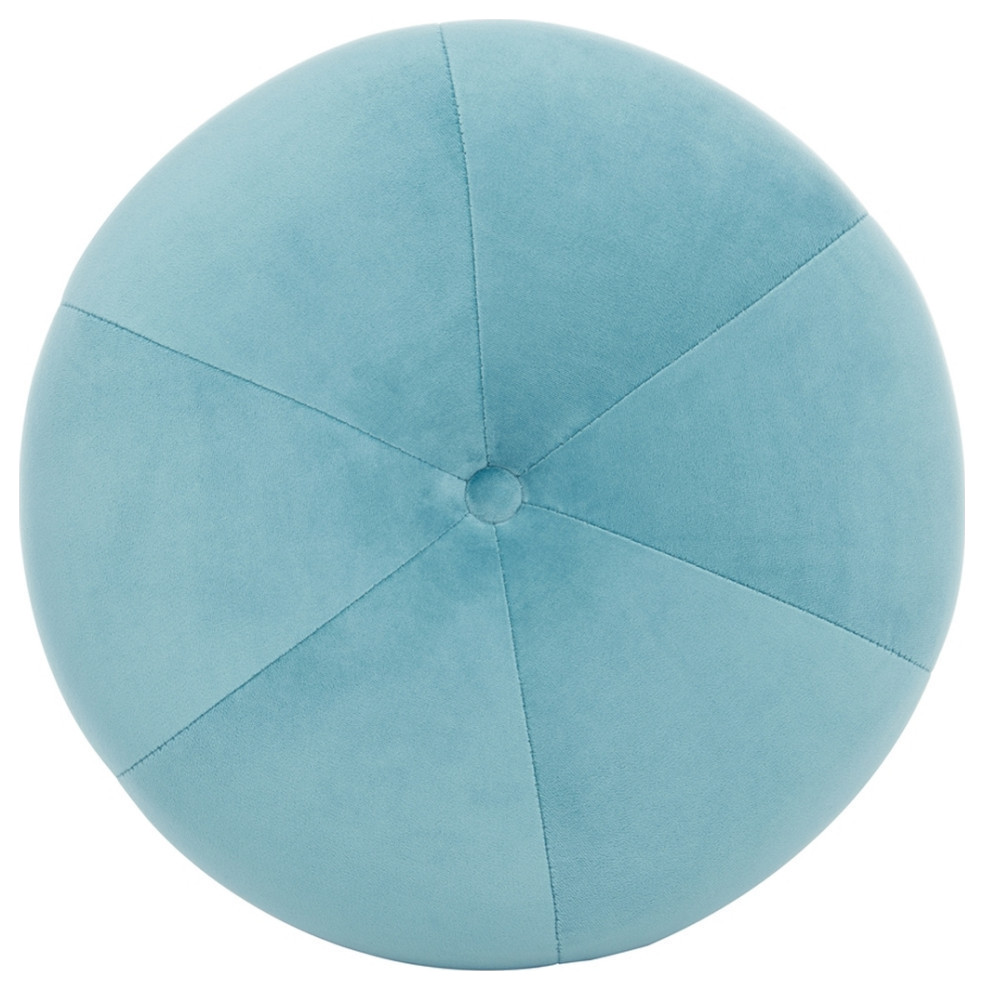 Sofia Round Tufted Ottoman  Seafoam   Contemporary   Footstools And Ottomans   by Rustic Home Furniture Deco  Houzz