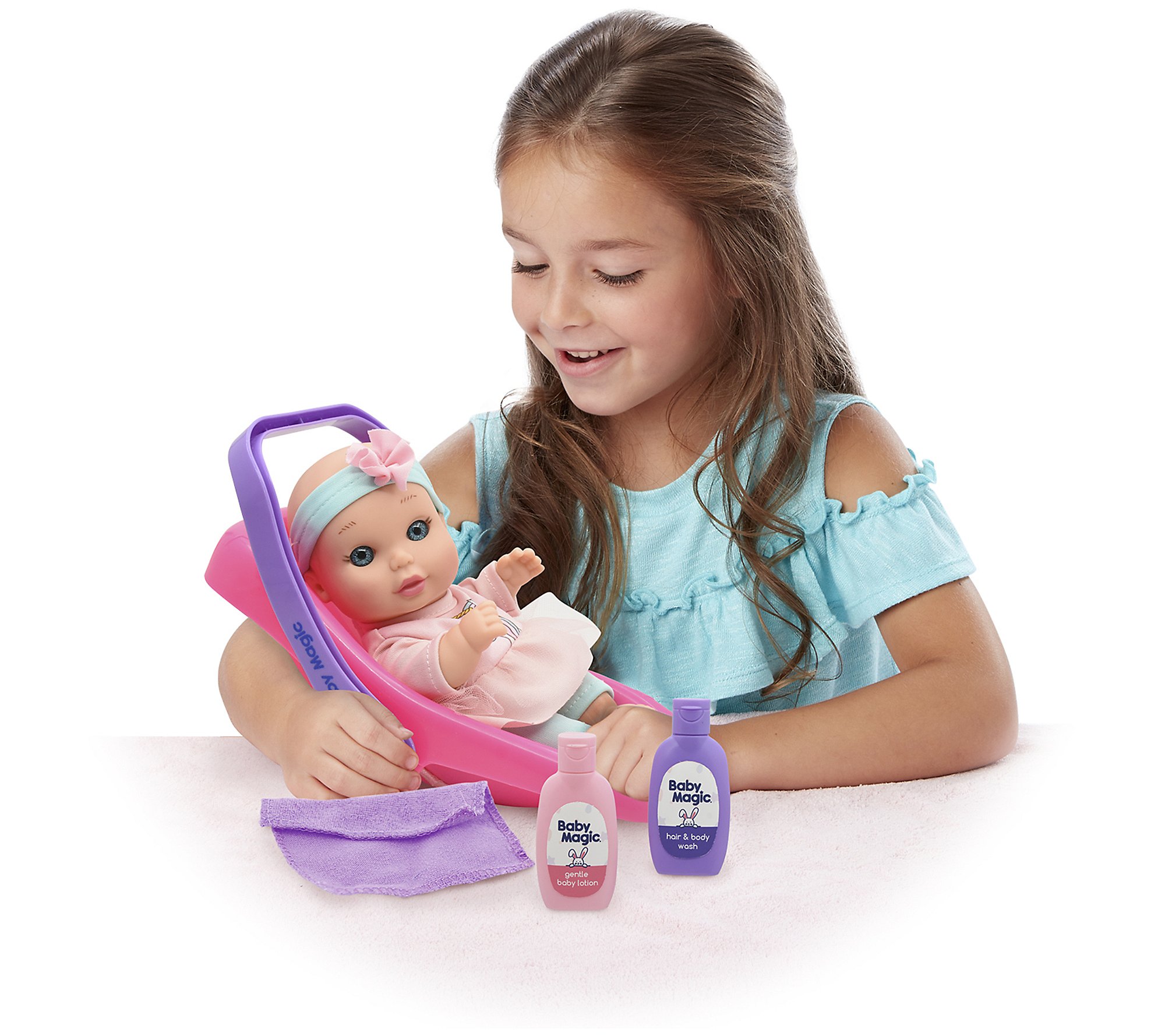 Baby Magic Tote Along Baby Bath Set w  Toy BabyDoll (Scented)