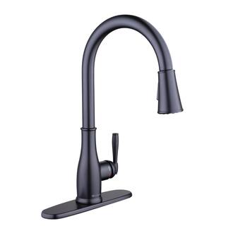 Glacier Bay Halwin Single-Handle Pull-Down Sprayer Kitchen Faucet in Matte Black HD67726W-2010H