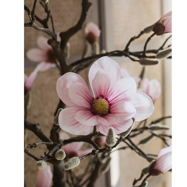 RusticReach Artificial Pink Magnolia Tree