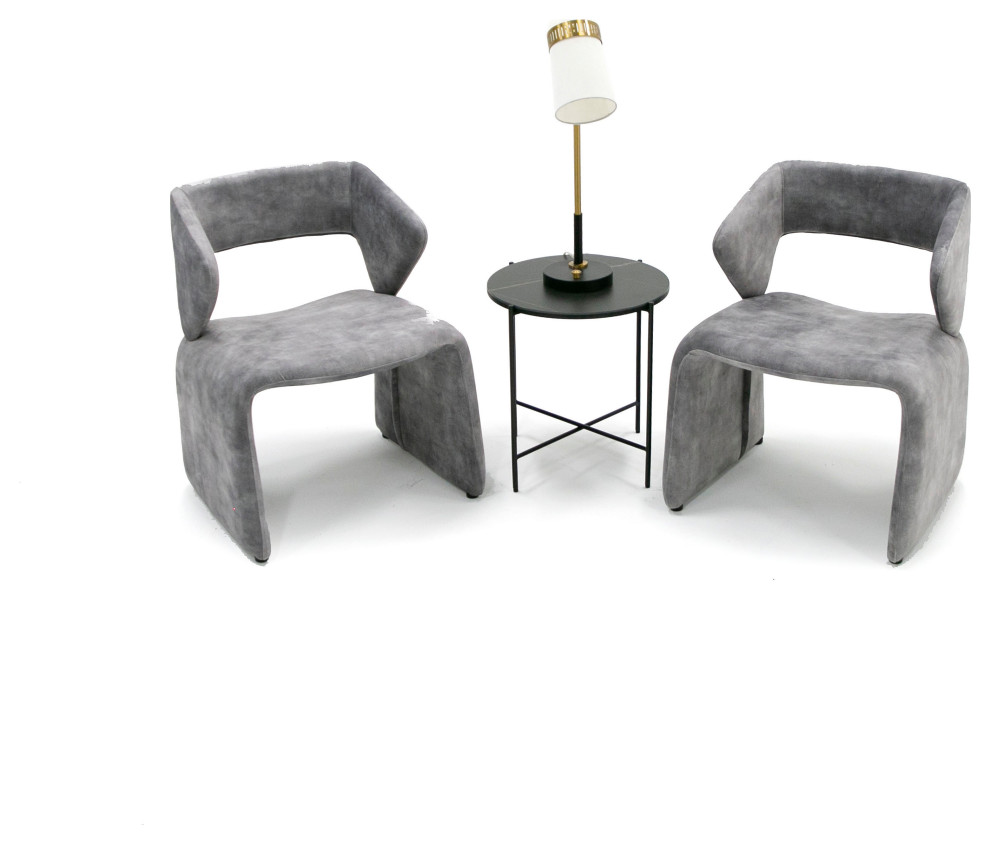 Modrest  Modern Linus Accent Light Gray Chair   Transitional   Armchairs And Accent Chairs   by Vig Furniture Inc.  Houzz