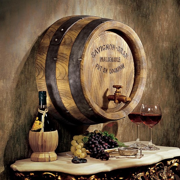 Design Toscano French Wine Barrel Wall Sculpture