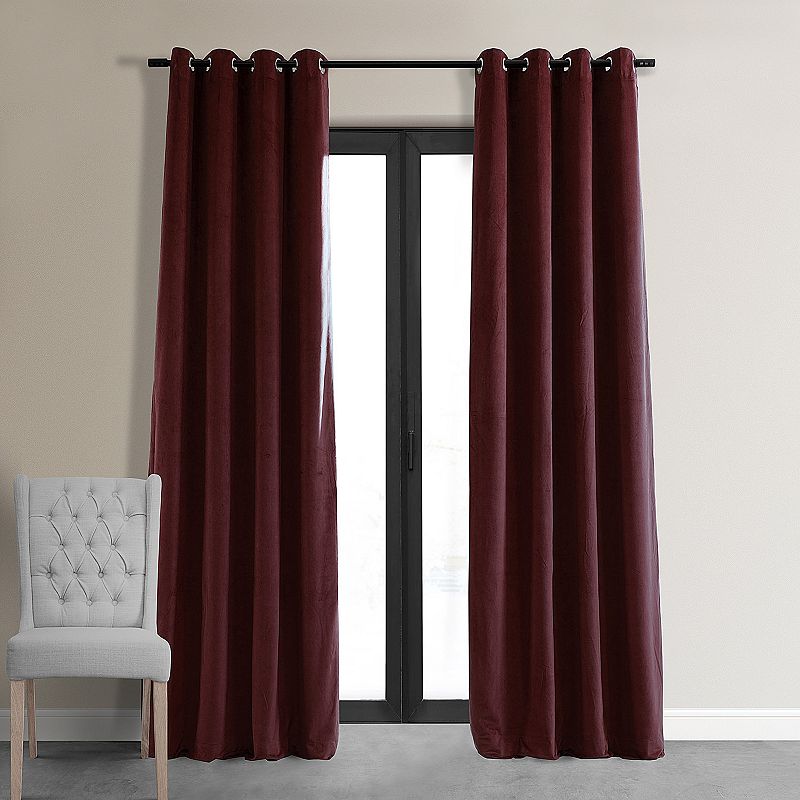 EFF Blackout 1-Panel Signature Velvet Window Curtain