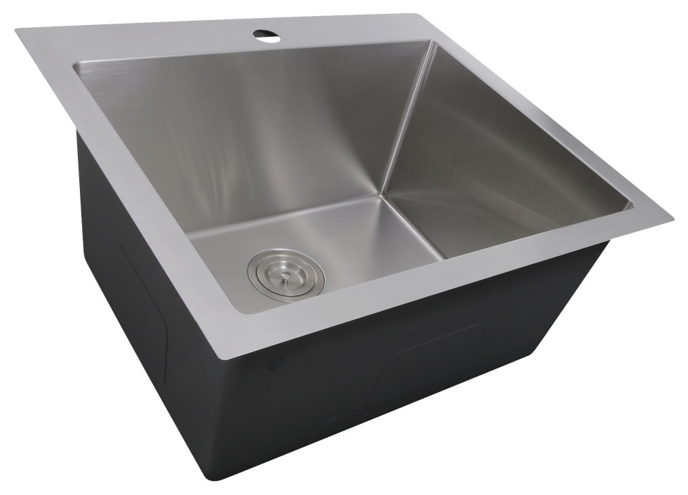 Nantucket SR2522 12 16 25 quotRectangle Topmount Stainless Steel Laundry Sink   Utility Sinks   by Blue Bath  Houzz