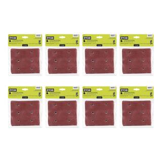 RYOBI 72-Piece 14 Sheet Sand Paper Assortment Set - 80 120 and 220 Grit A19901-8