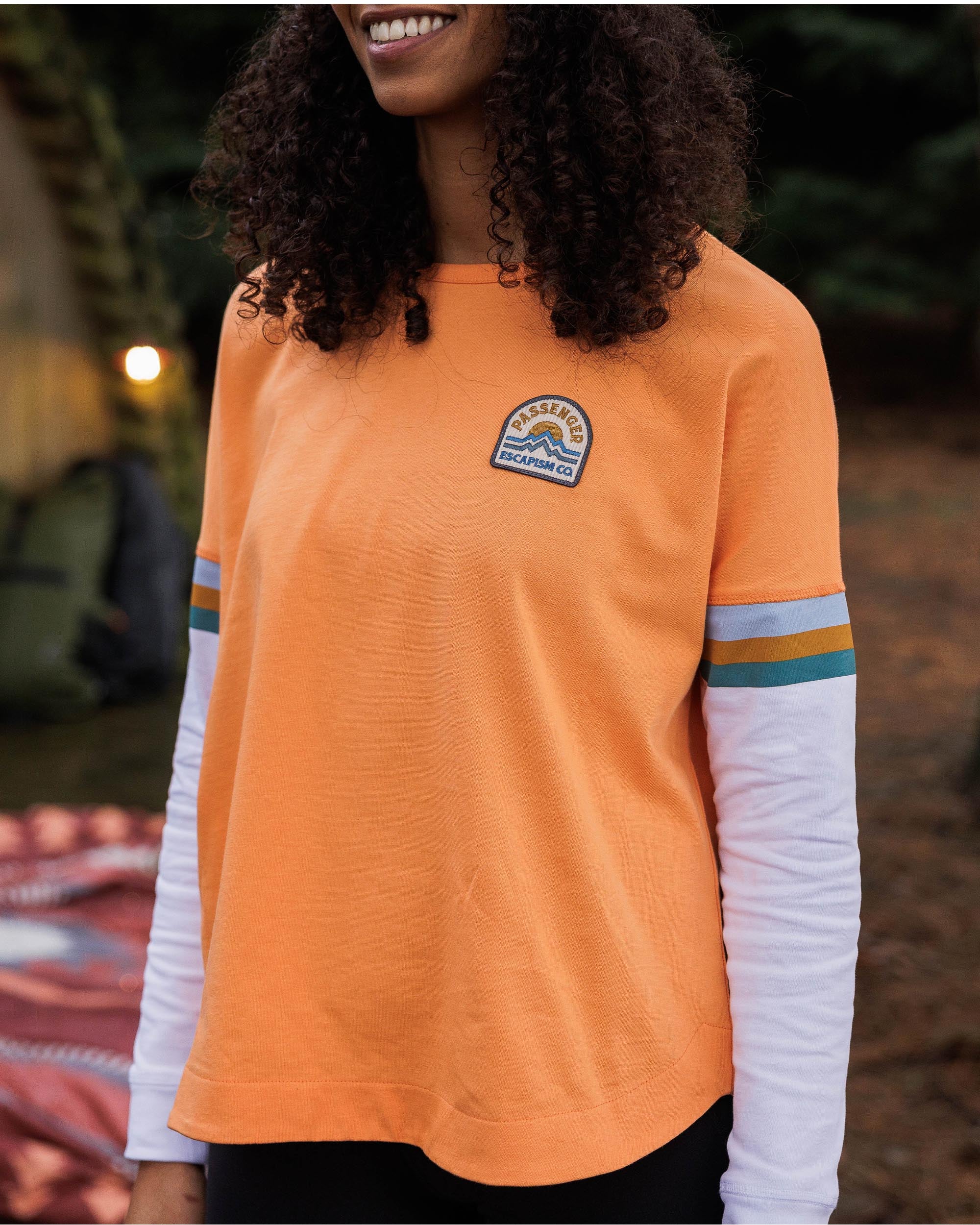 Dream Organic Cotton Oversized LS T-Shirt - Apricot