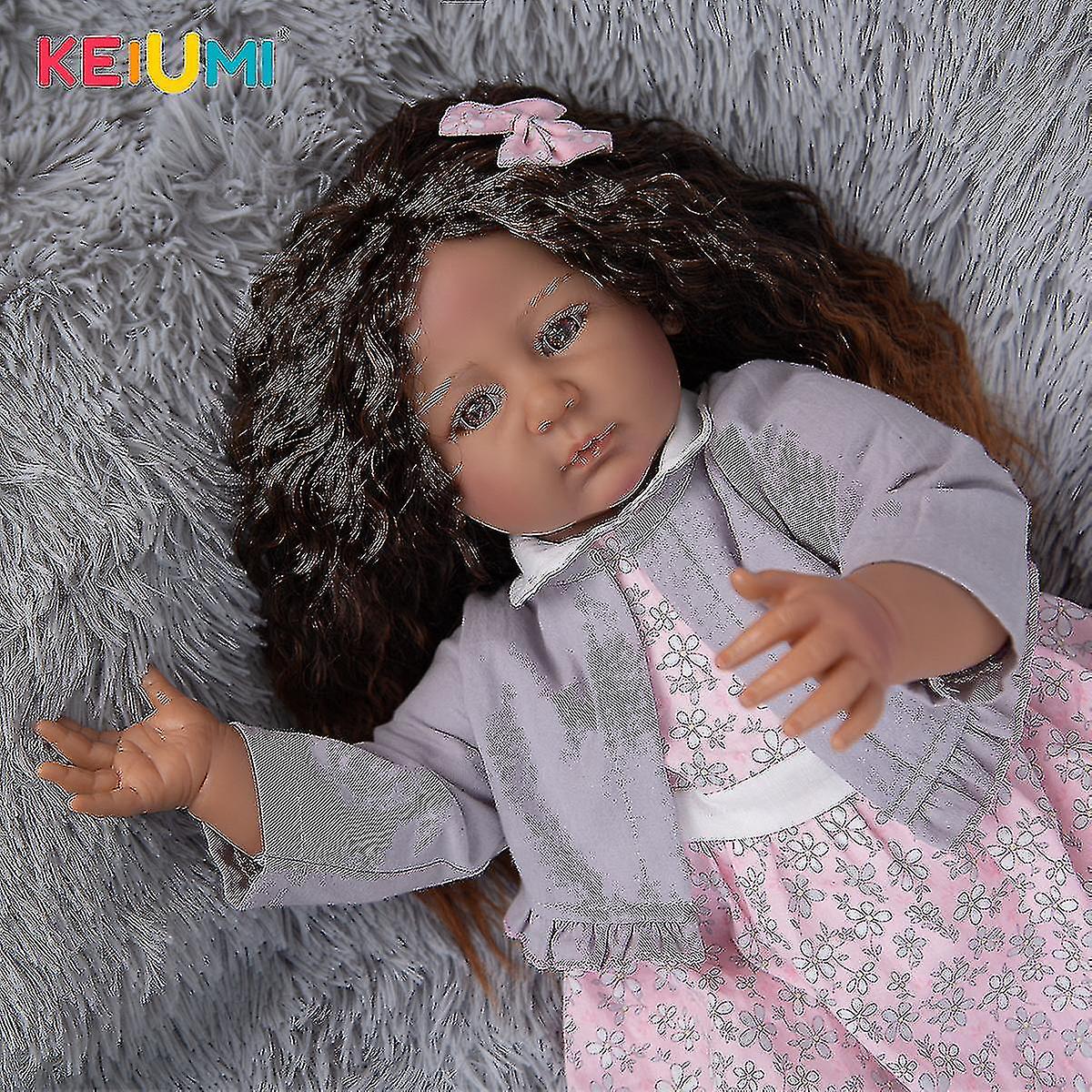 55 Cm Cloth Body Reborn Baby Girl Soul Dolls Lifelike Toddler Vinyl Do