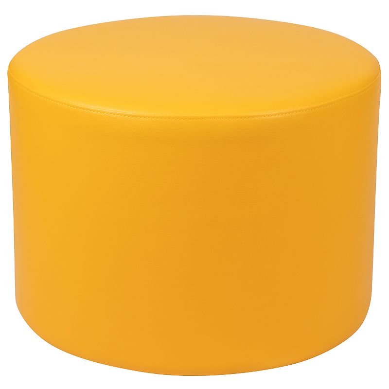 Emma and Oliver 18x24 Large Soft Seating Flexible Circle for Classrooms/Common Area-Yellow