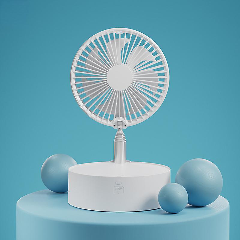 Portable Retractable Usb Charging Fan With Ring Light Timing Control