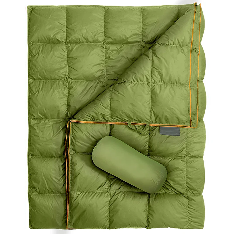 Lightweight and warm large double layer insulation camping outdoor down blanket quilt