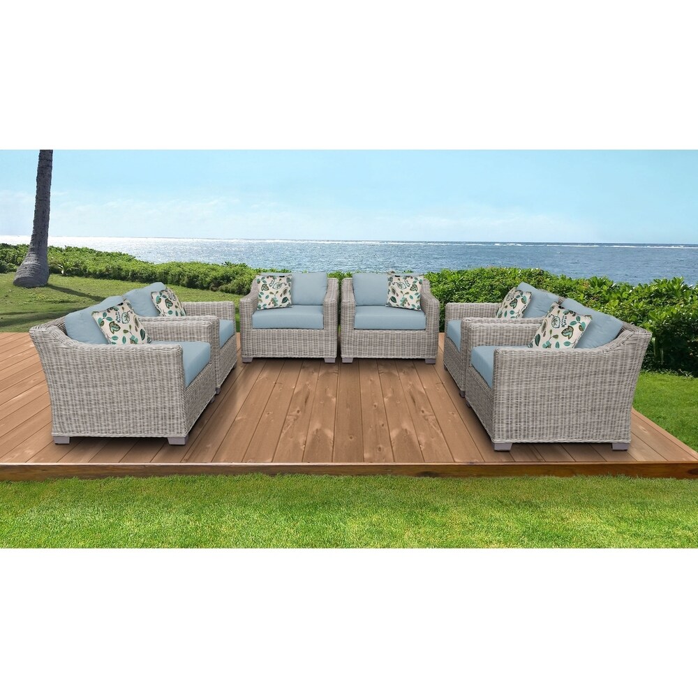 Coast 6 Piece Outdoor Wicker Patio Furniture Set 06b