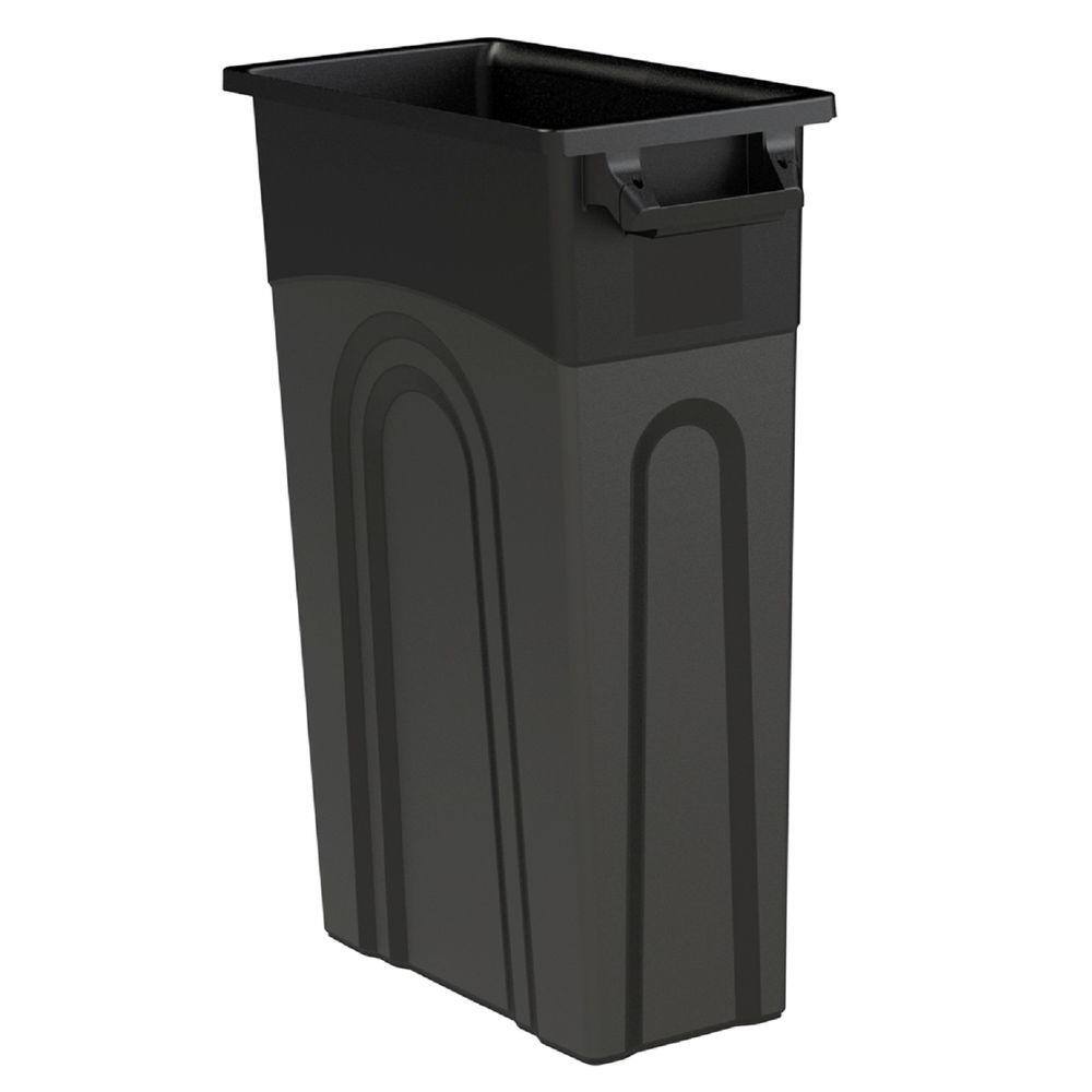 United Solutions 23 Gal. Black Highboy Waste Container TI0032