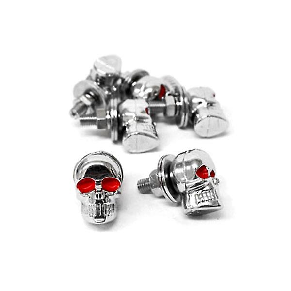 Custom Chrome Skeleton Skull Bolt Nuts Screws 6mm Compatible with Harley Davidson Softail Night Train Deluxe FLSTNI