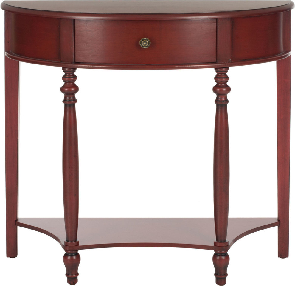 Safavieh David Console Table With Storage Drawer   Traditional   Console Tables   by Buildcom  Houzz