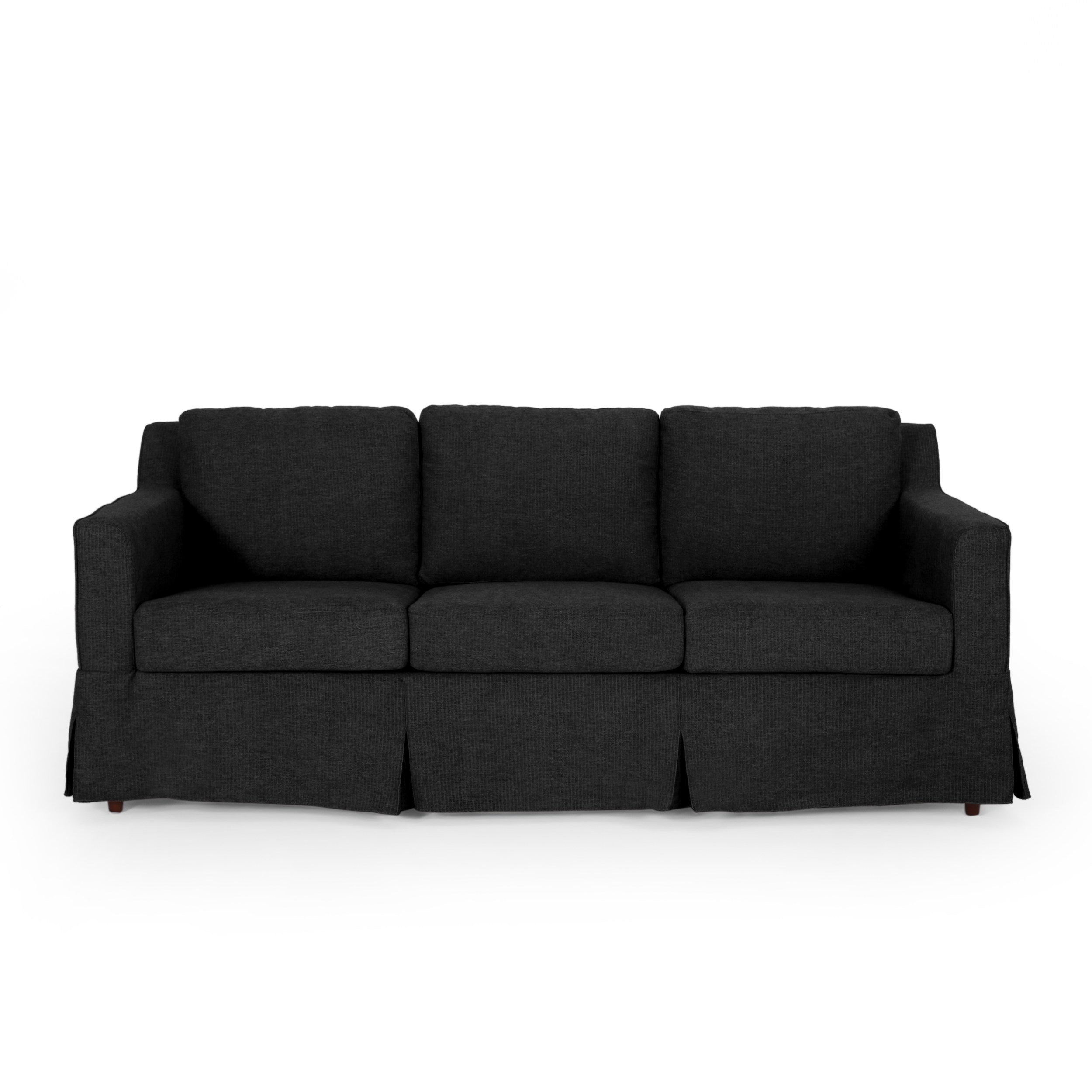 Bainville Contemporary Fabric 3 Seater Sofa with Skirt