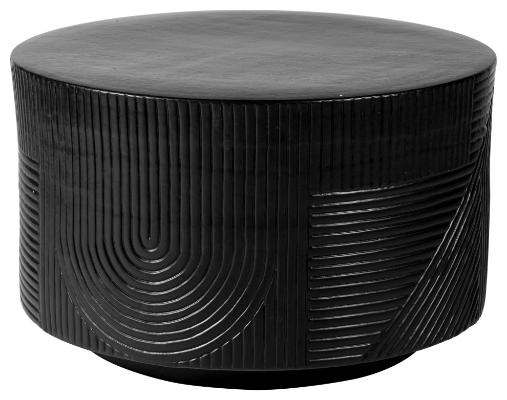 Serenity Textured Ceramic Round Accent Table   Transitional   Side Tables And End Tables   by Seasonal Living Trading LTD  Houzz