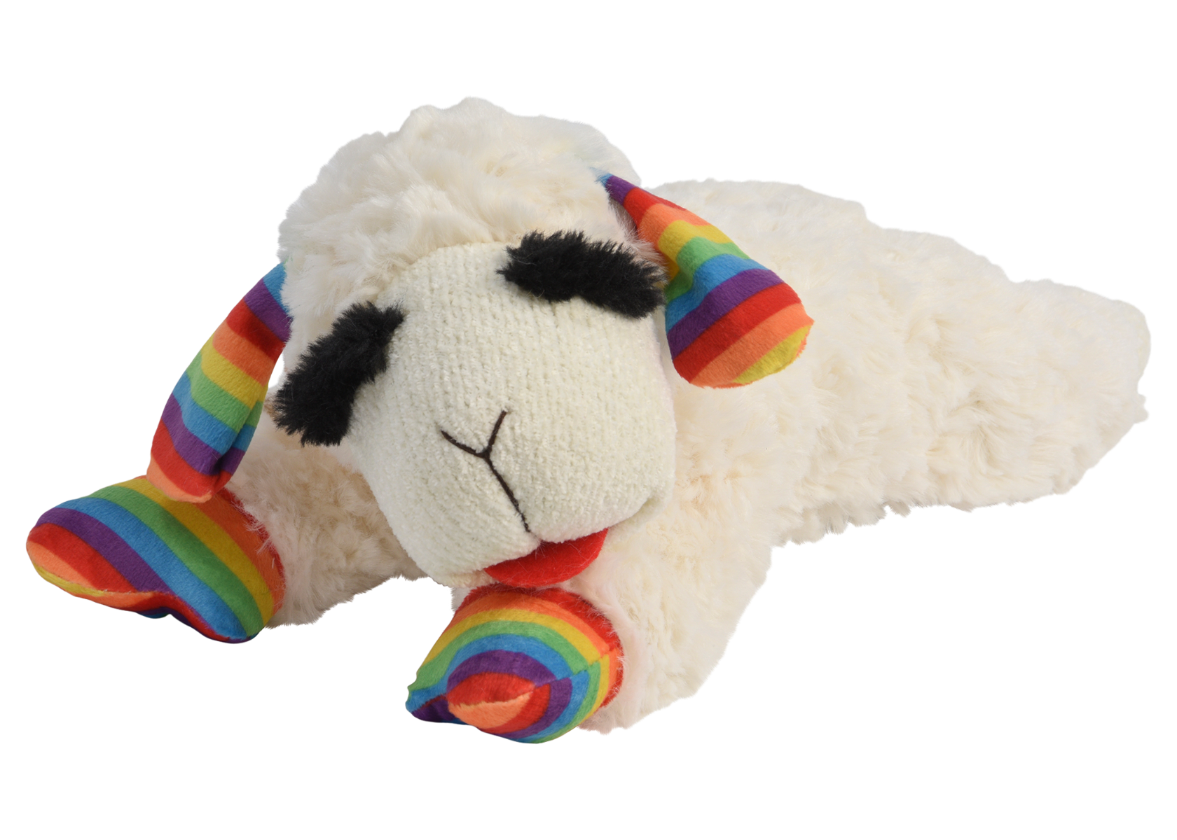 multipet 10.5 Rainbow Lamb Chop Dog Toy