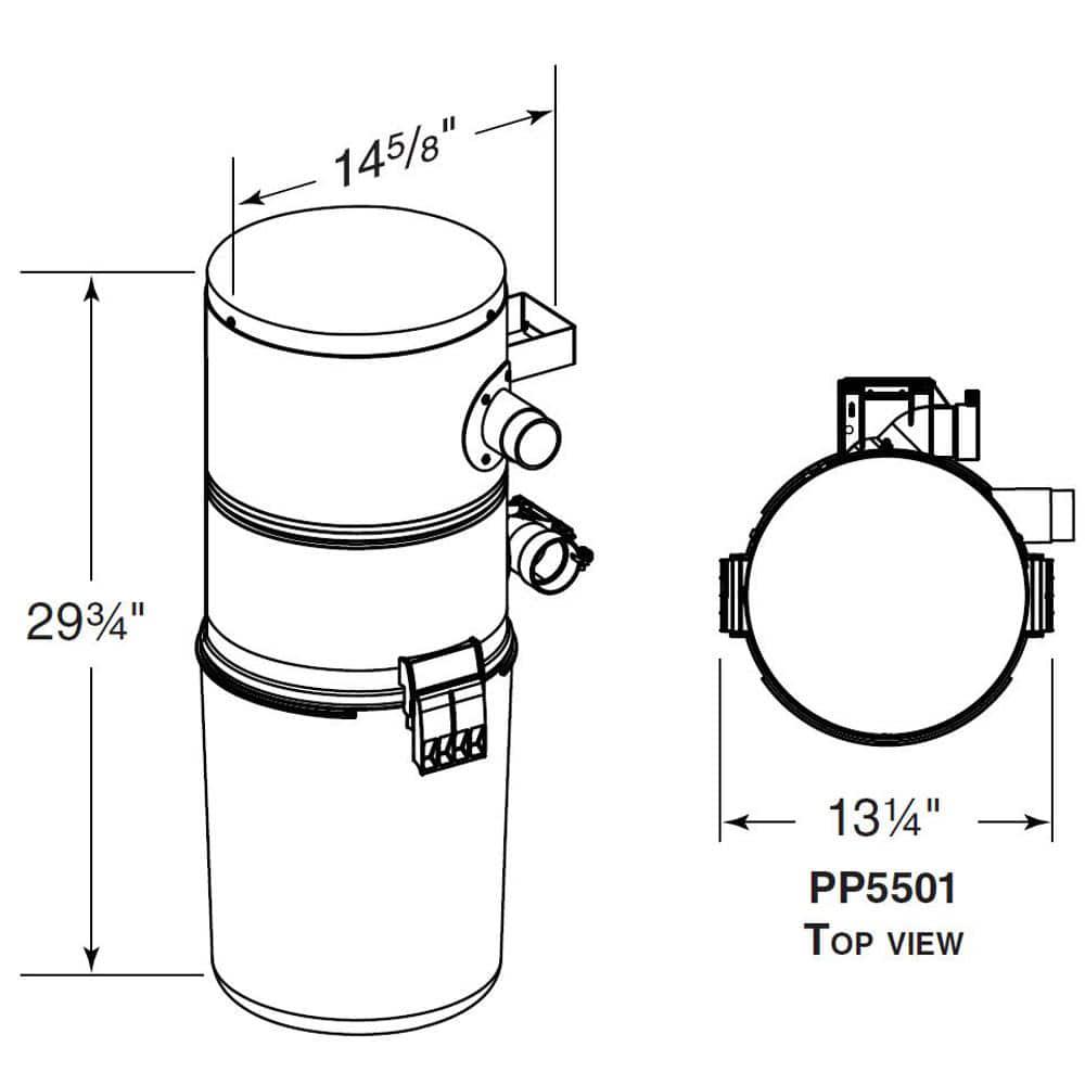 BroanNuTone PurePower 550 Air Watts Central Vacuum