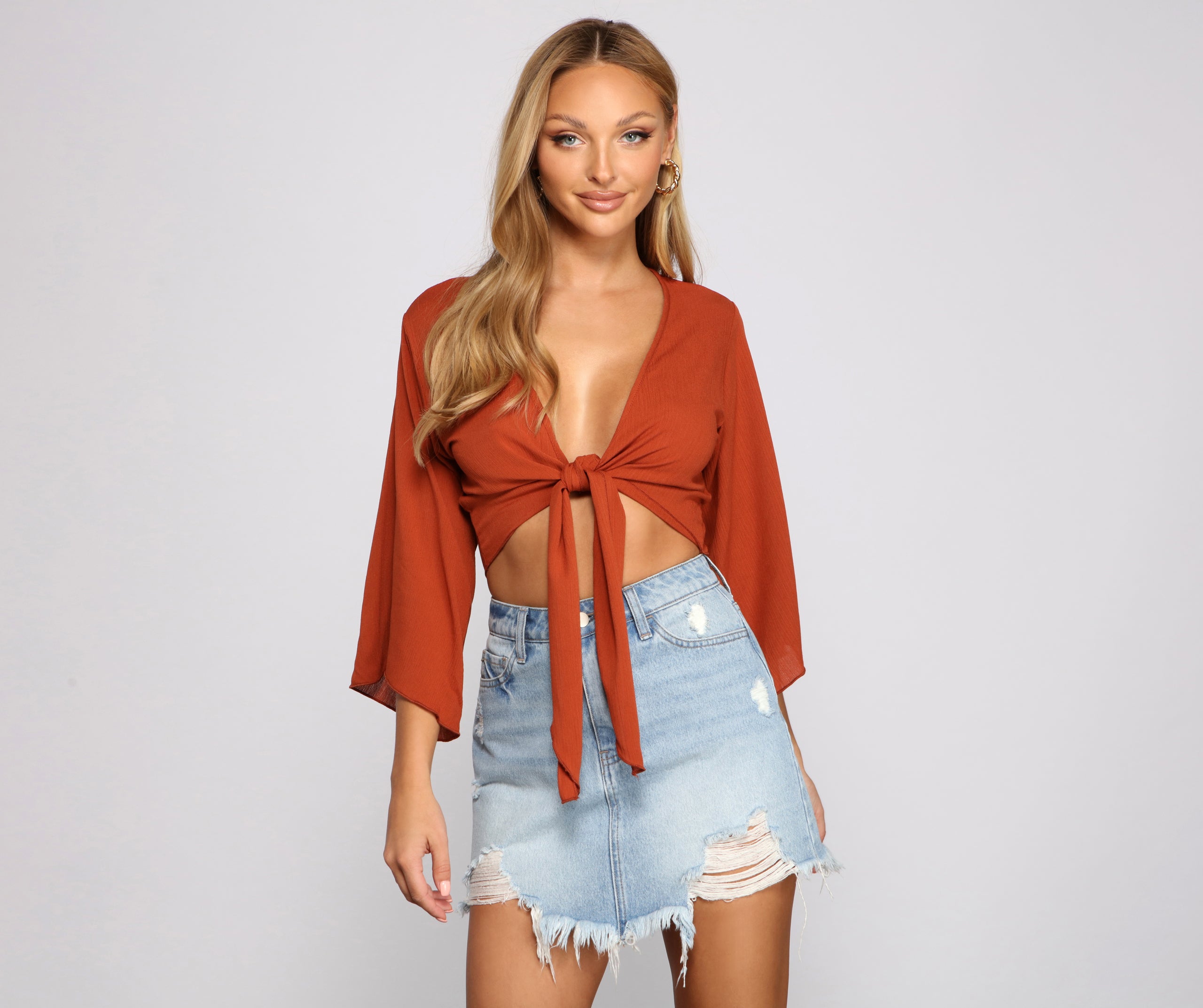 Boho Daze Tie Front Top