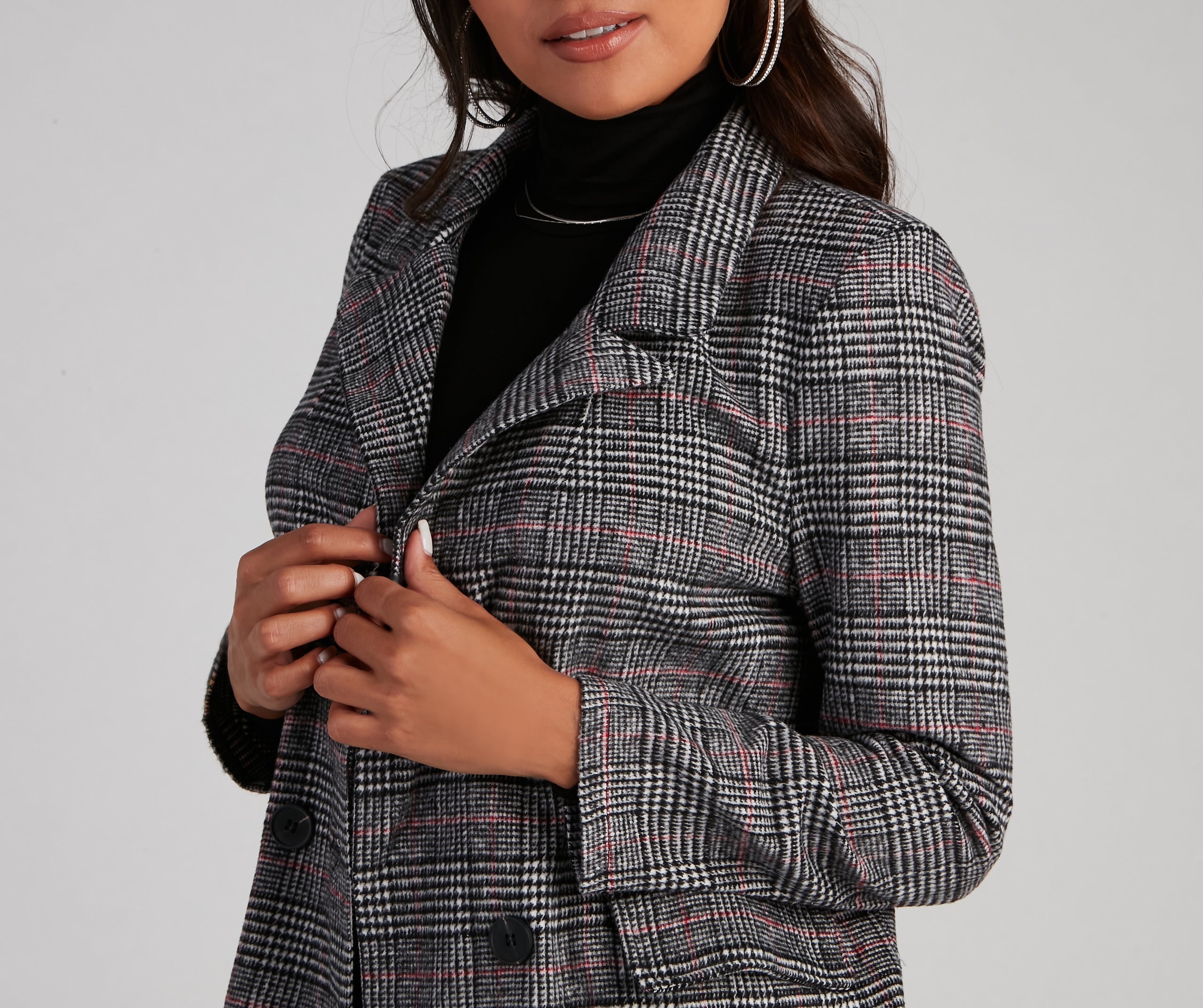 Taking Care Of Business Plaid Blazer