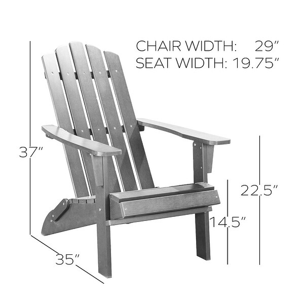 POLYTEAK Classic Collection Folding Adirondack Chair