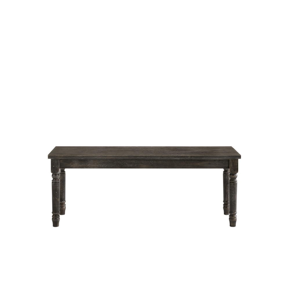 Global Pronex Claudia II Bench in Weathered Gray for Living Room and Dining Room