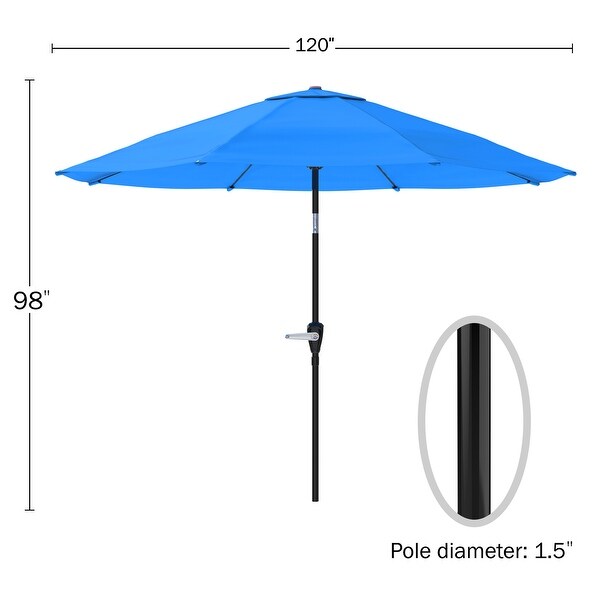 Weston Table with 4 Chairs and 10ft Auto Tilt Umbrella - 6 Piece Set - N/A -  - 37252528