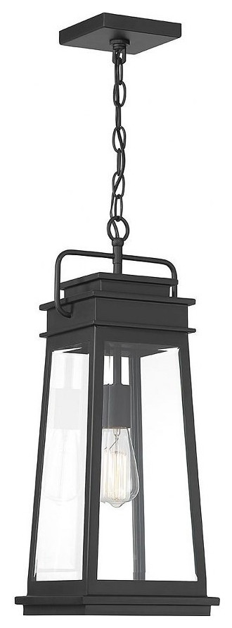 1 Light Outdoor Hanging Lantern  Mission Style  22 quotHx8.25 quot  Transitional   Outdoor Hanging Lights   by Bailey Street Home  Houzz