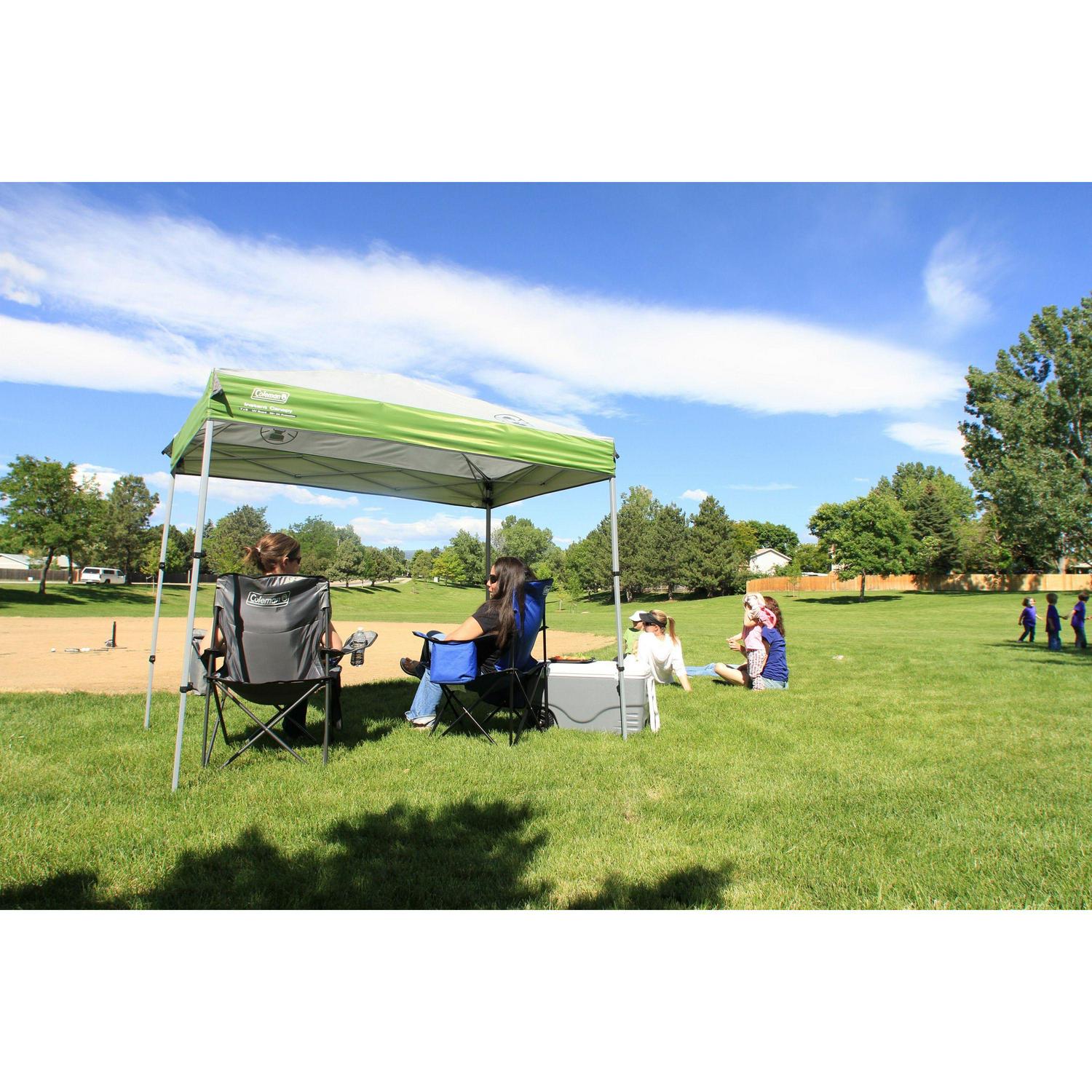 Coleman 78242 x 58242 Canopy Sun Shelter Tent with Instant Setup Green  Crowdfused