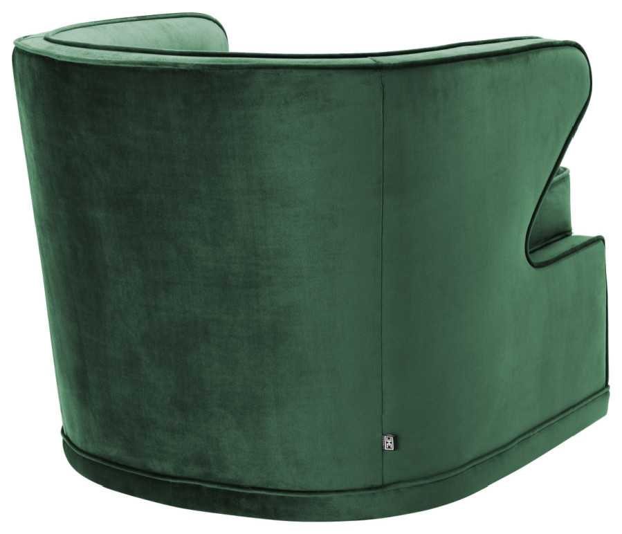 Green Velvet Swivel Chair  Eichholtz Dorset   Contemporary   Armchairs And Accent Chairs   by Oroa   Distinctive Furniture  Houzz