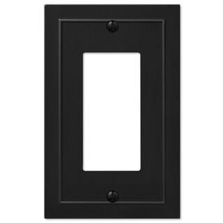 AMERELLE Bethany 1 Gang Rocker Metal Wall Plate - Black 57RBK