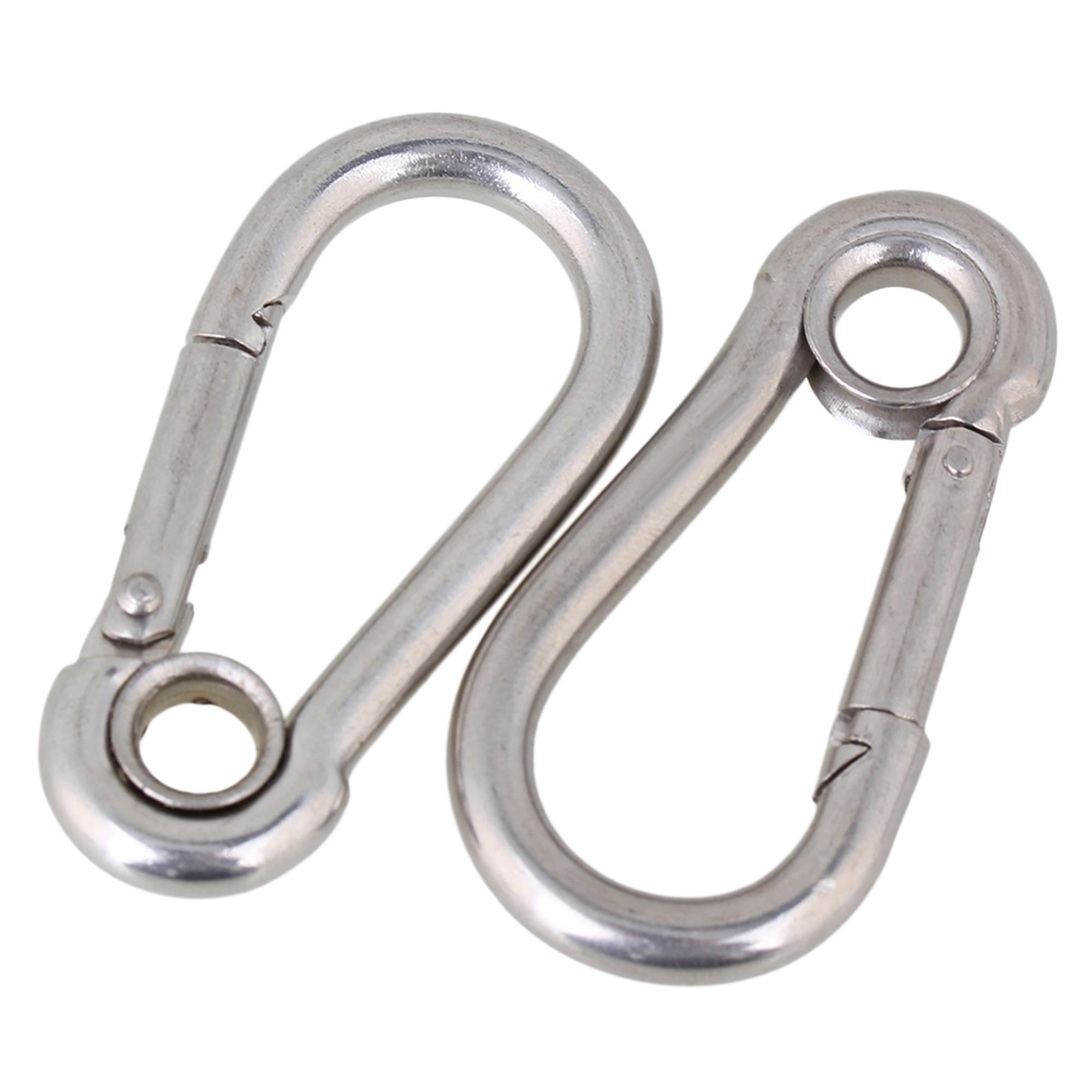 M5 304 Stainless Steel Spring Hook Eyelet for Outdoor Sports