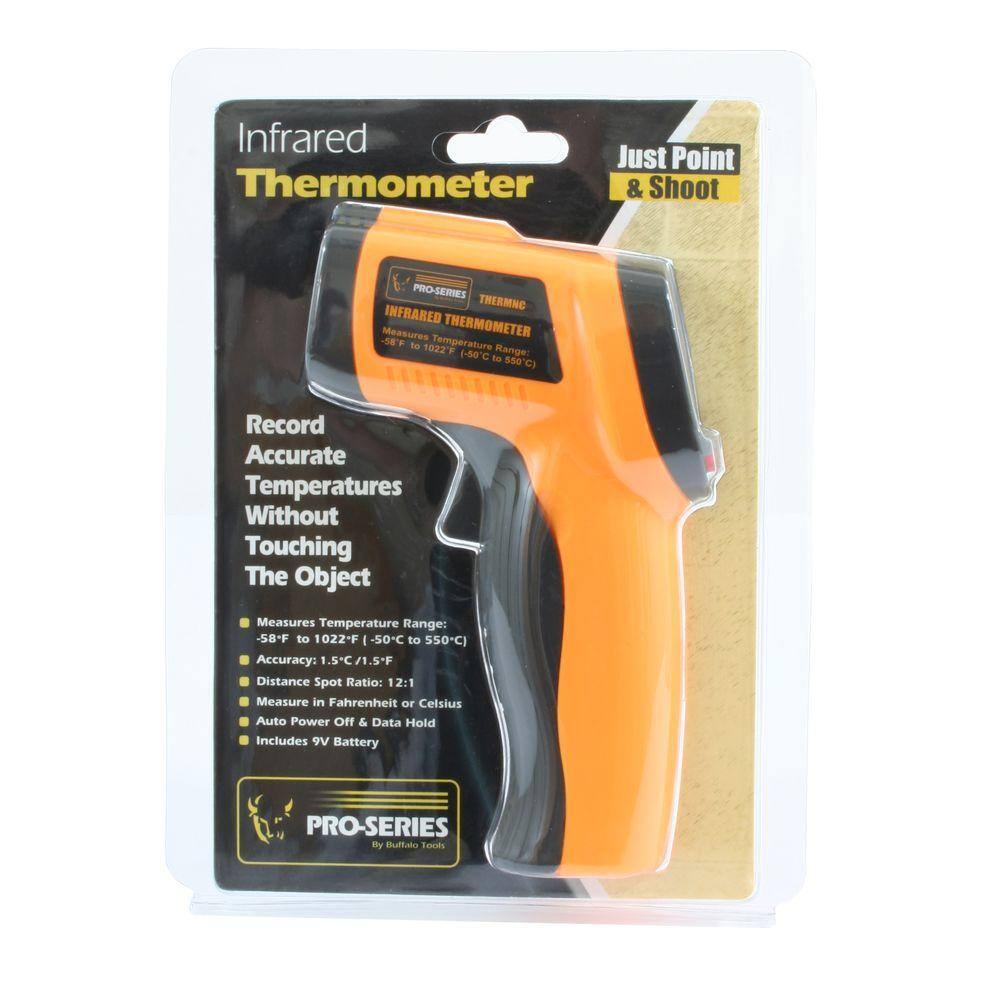 PRO-SERIES Non Contact Infrared Thermometer with Laser Sighting 12:1 Spot THERMNC