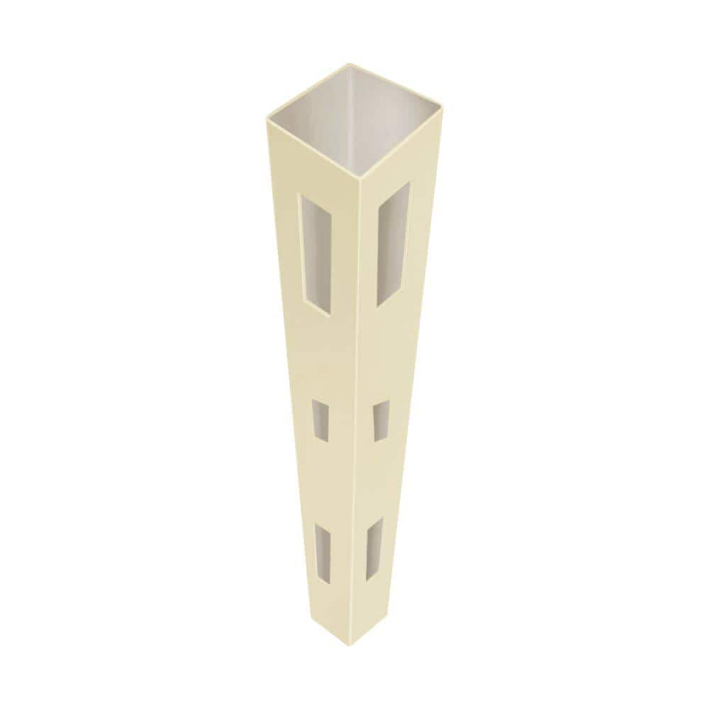 Barrette Outdoor Living 5 in. x 5 in. x 9 ft. Sand Vinyl Fence Corner Post 73011425