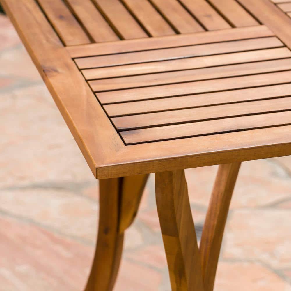 Noble House Camdyn Teak Square Wood Outdoor Dining Table