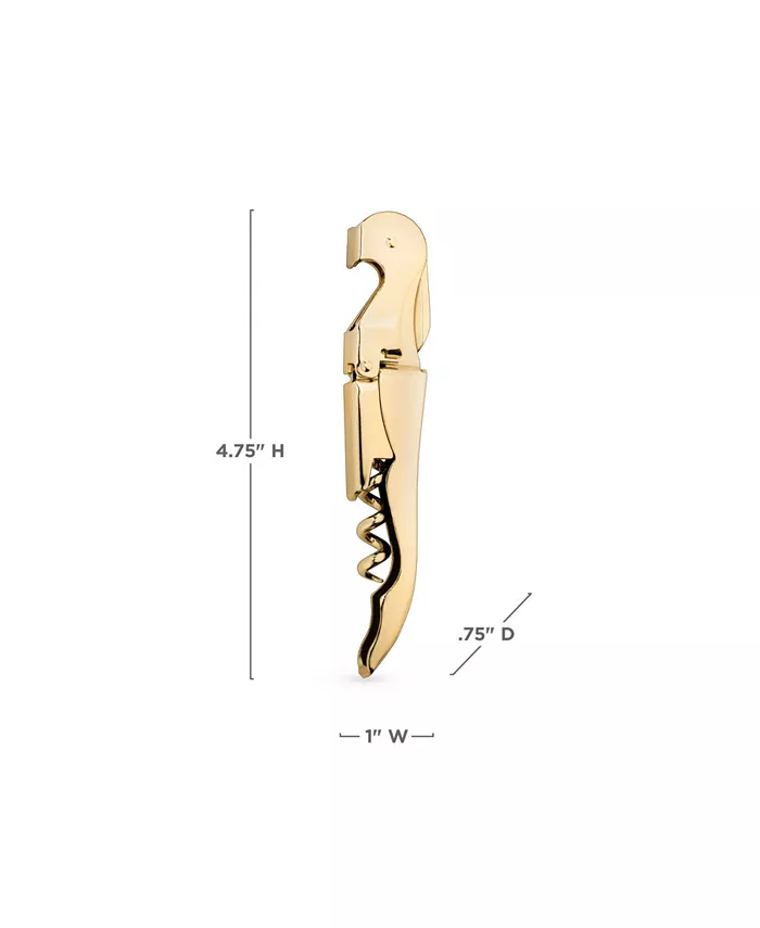 Viski 24k Gold Plated Signature Double Hinged Corkscrew