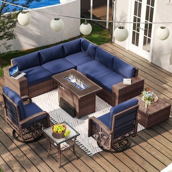 10Piece Wicker Sectional Sofa Set