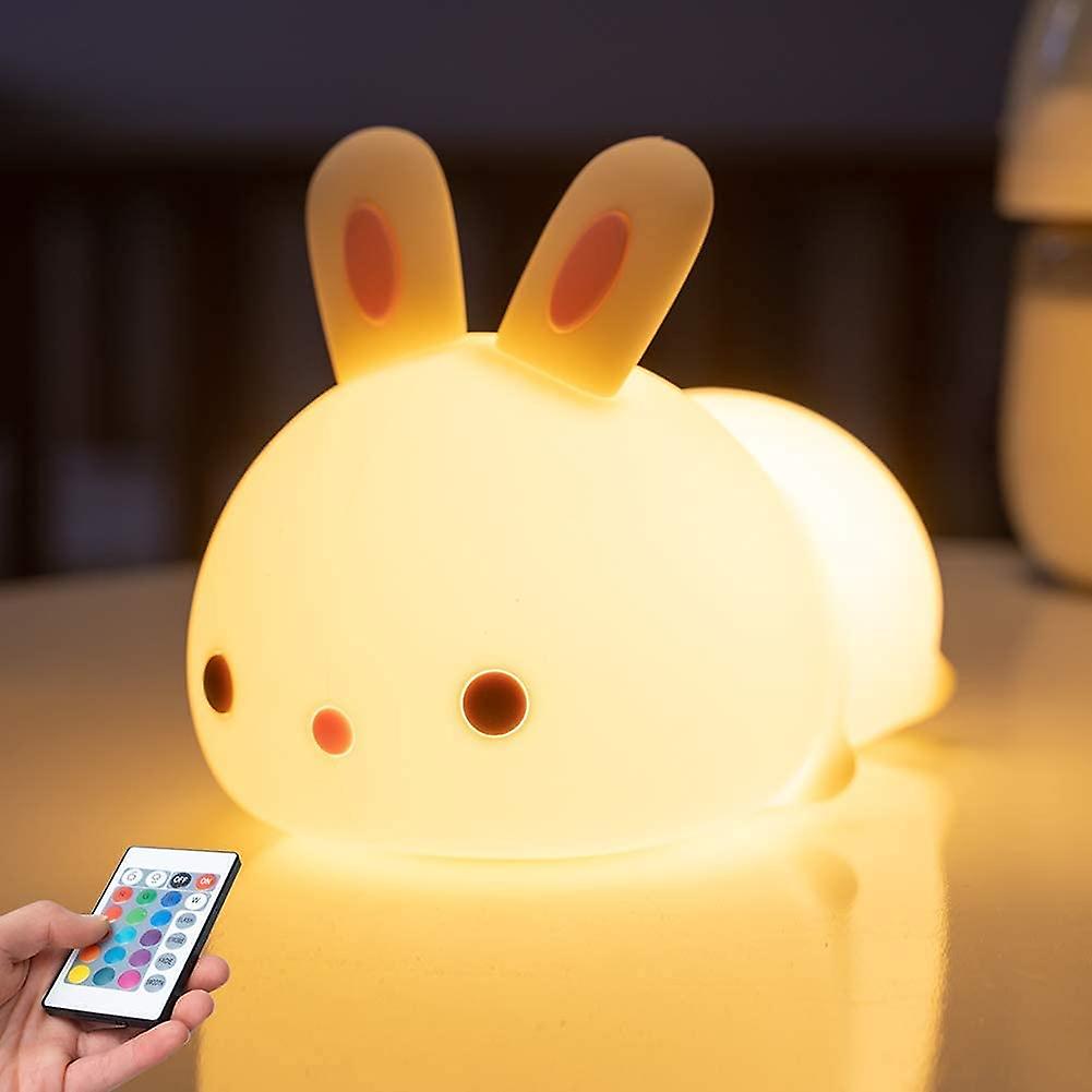 Liangnv Cute Night Light For Kids Room， Timer Remote Kids Night Lights For Bedroom，battery Led Baby Animal Toddler Nursery Cool Lamps Light，anime Stuf