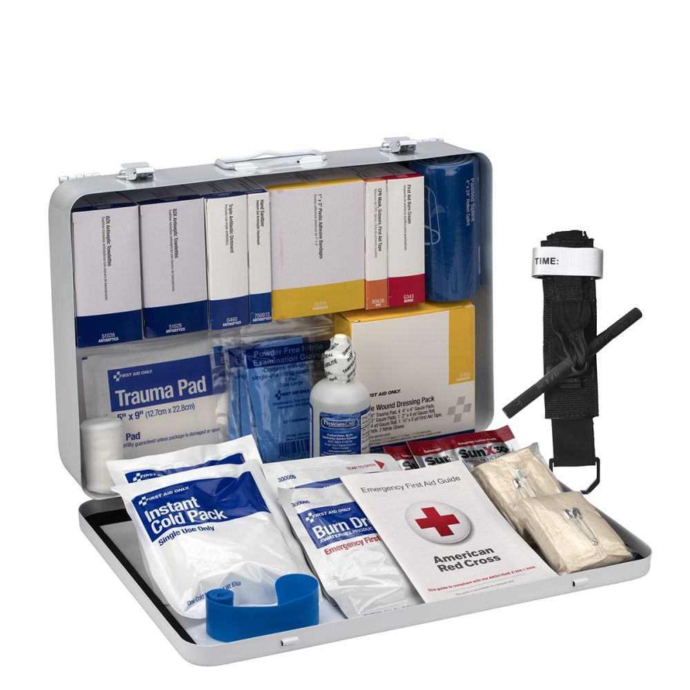 First Aid Only First Aid Kit 50 Person Contractor Metal Portable ;