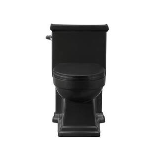 Swiss Madison Voltaire 1-Piece 1.28 GPF Single Flush Elongated Toilet in Matte Black Seat Included SM-1T114MB